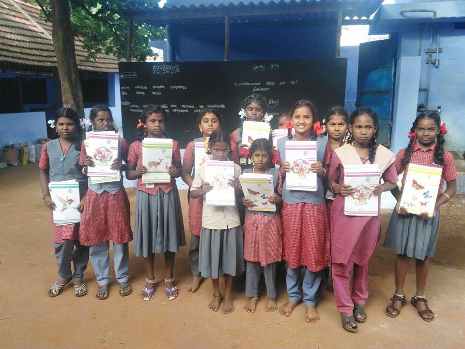 Notebooks Distribution, Sivasailanatha Middle School, Achanpudur, Tenkasi Dist.