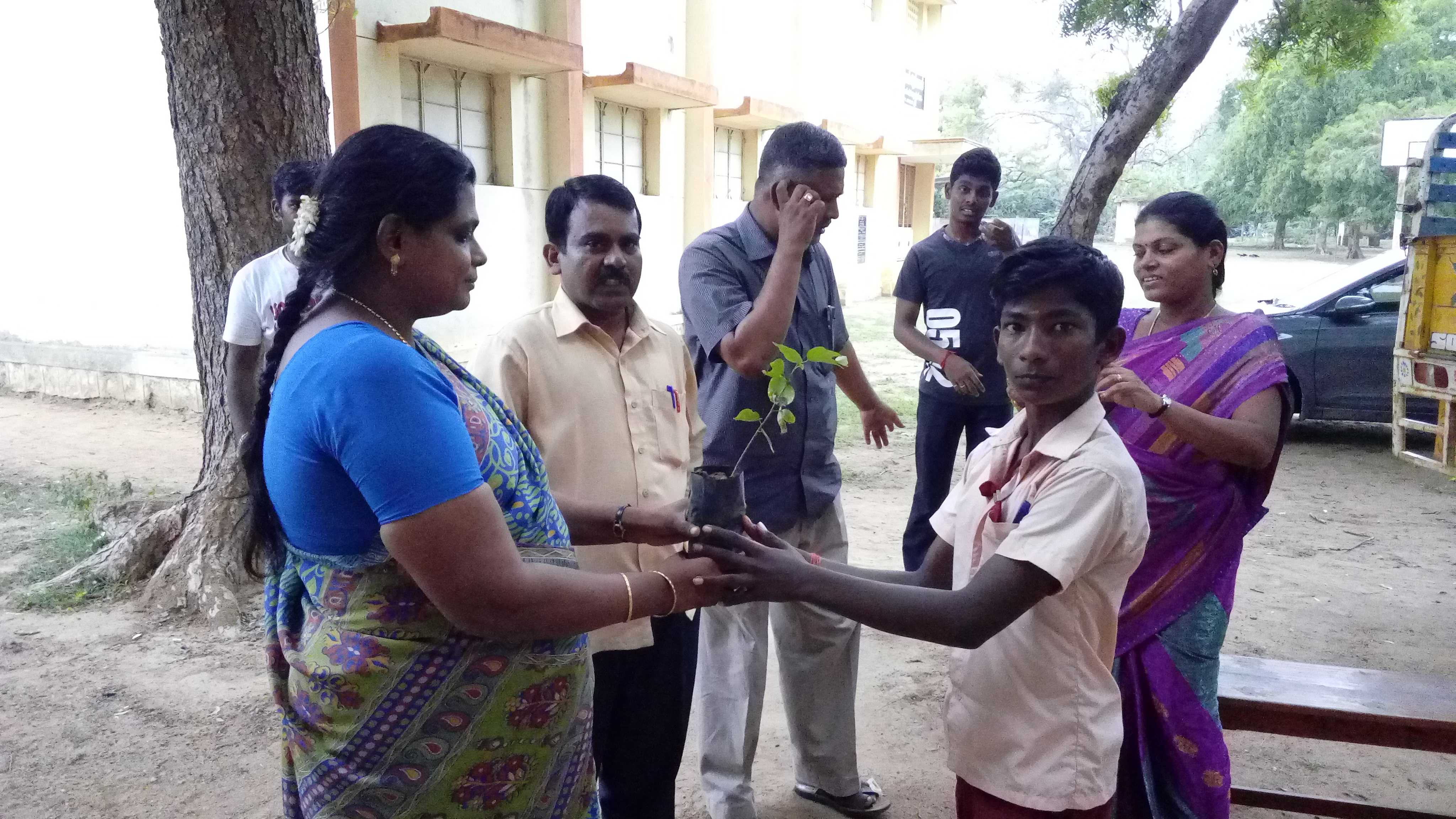 Plantation, Govt Middle School, Anumandhakudi, Sivagangai Dist.