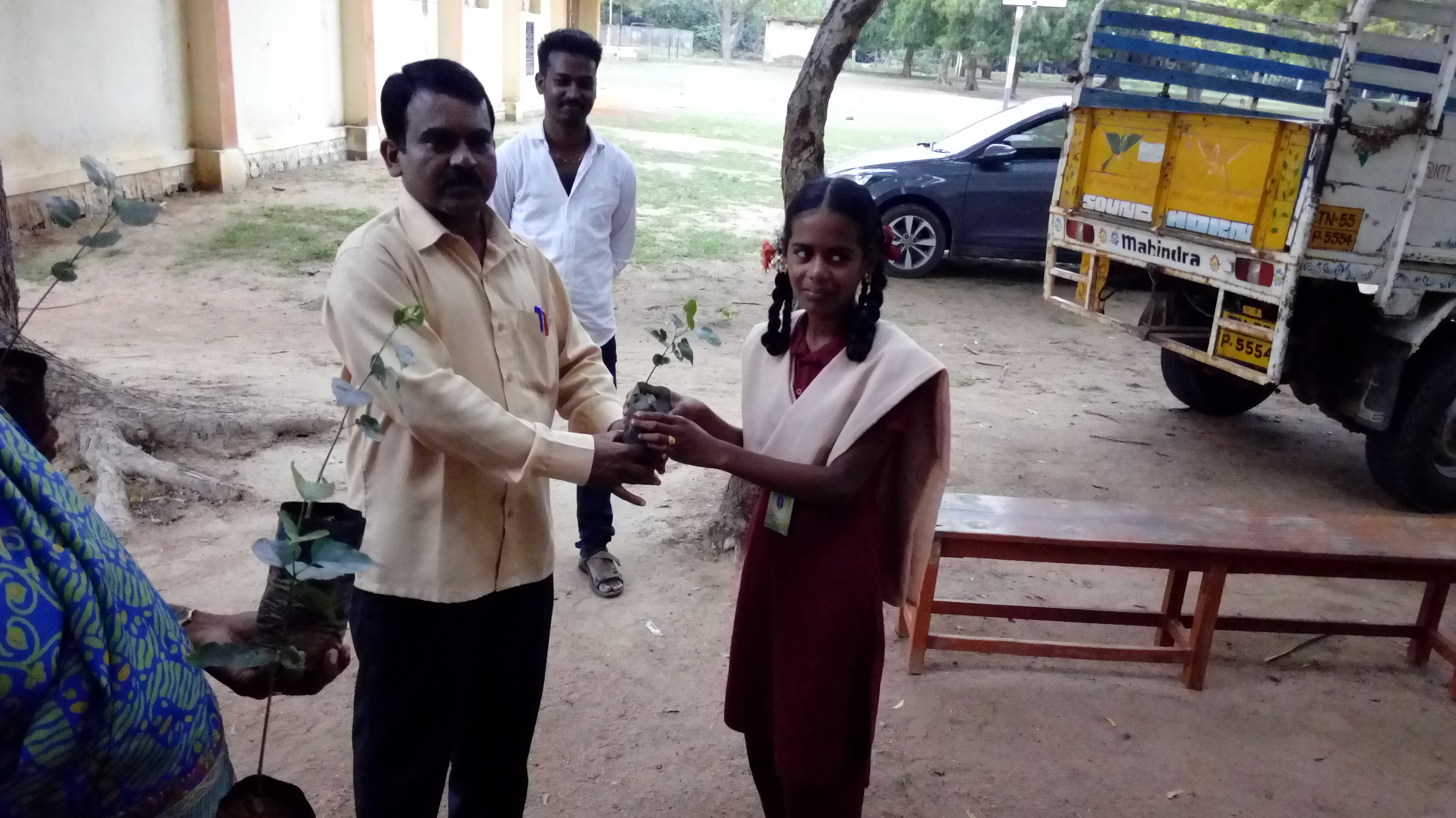 Plantation, Govt Middle School, Anumandhakudi, Sivagangai Dist.