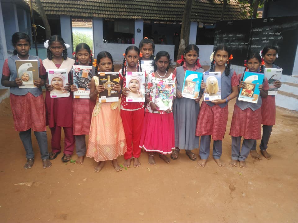 Notebooks Distribution, Sivasailanatha Middle School, Achanpudur, Tenkasi Dist.