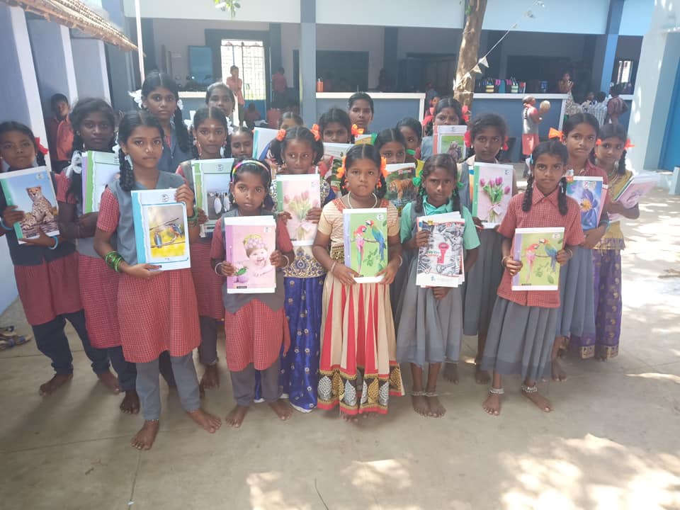 Notebooks Distribution, Sivasailanatha Middle School, Achanpudur, Tenkasi Dist.