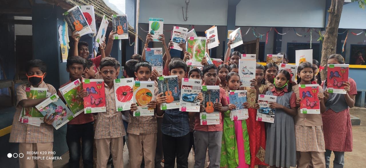 Notebooks Distribution, Sivasailanatha Middle School, Achanpudur, Tenkasi Dist.