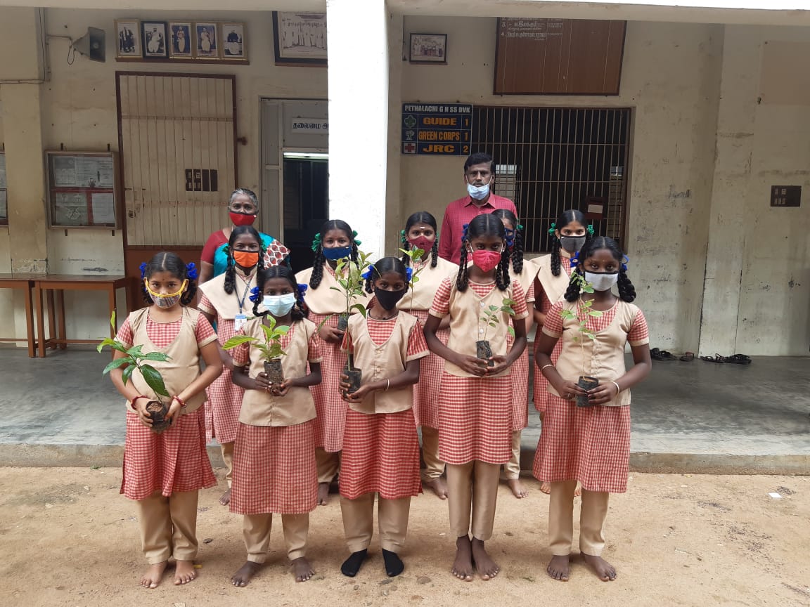 Plantation, Pethal Aachi Girls Hr Sec School, Devakottai, Sivagangai Dist.