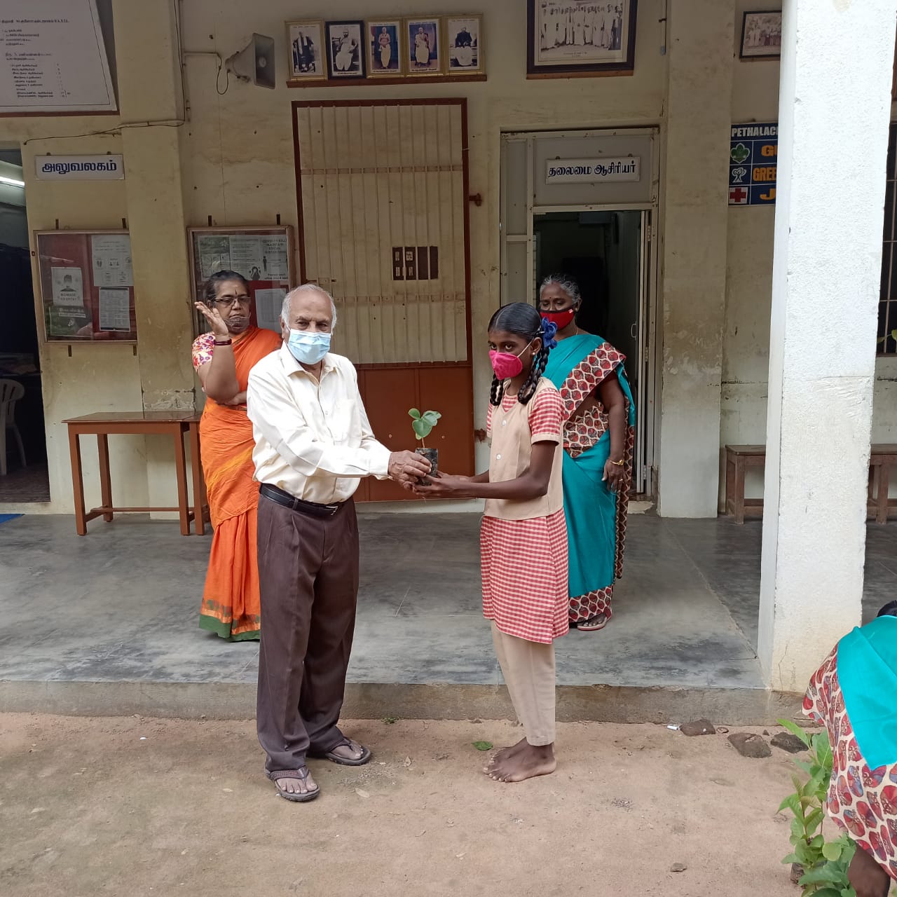 Plantation, Pethal Aachi Girls Hr Sec School, Devakottai, Sivagangai Dist.