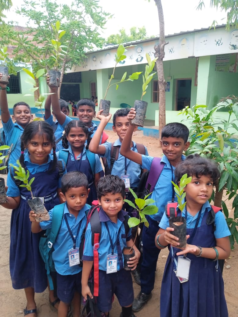 Plantation, Harini Vidyalaya Primary School, Krishnapuram, Tenkasi Dist.