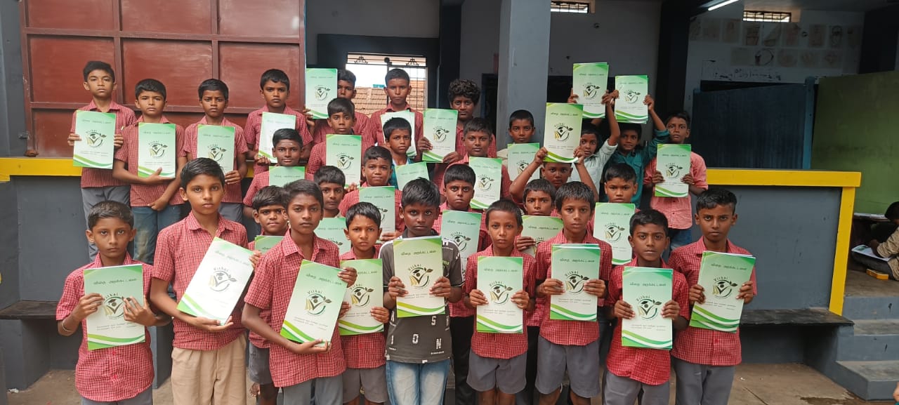 Notebooks Distribution, Sivasailanatha Middle School, Achanpudur, Tenkasi Dist.