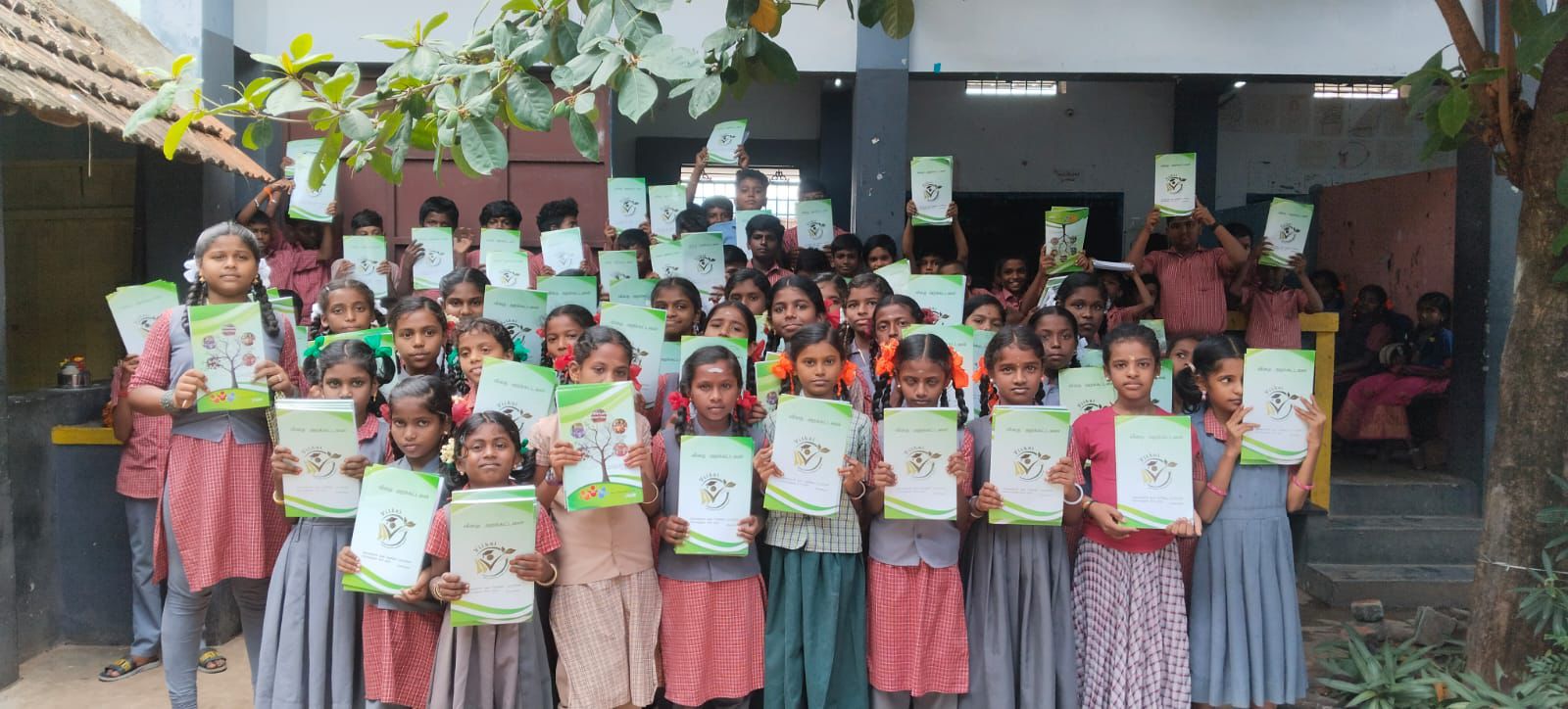 Notebooks Distribution, Sivasailanatha Middle School, Achanpudur, Tenkasi Dist.